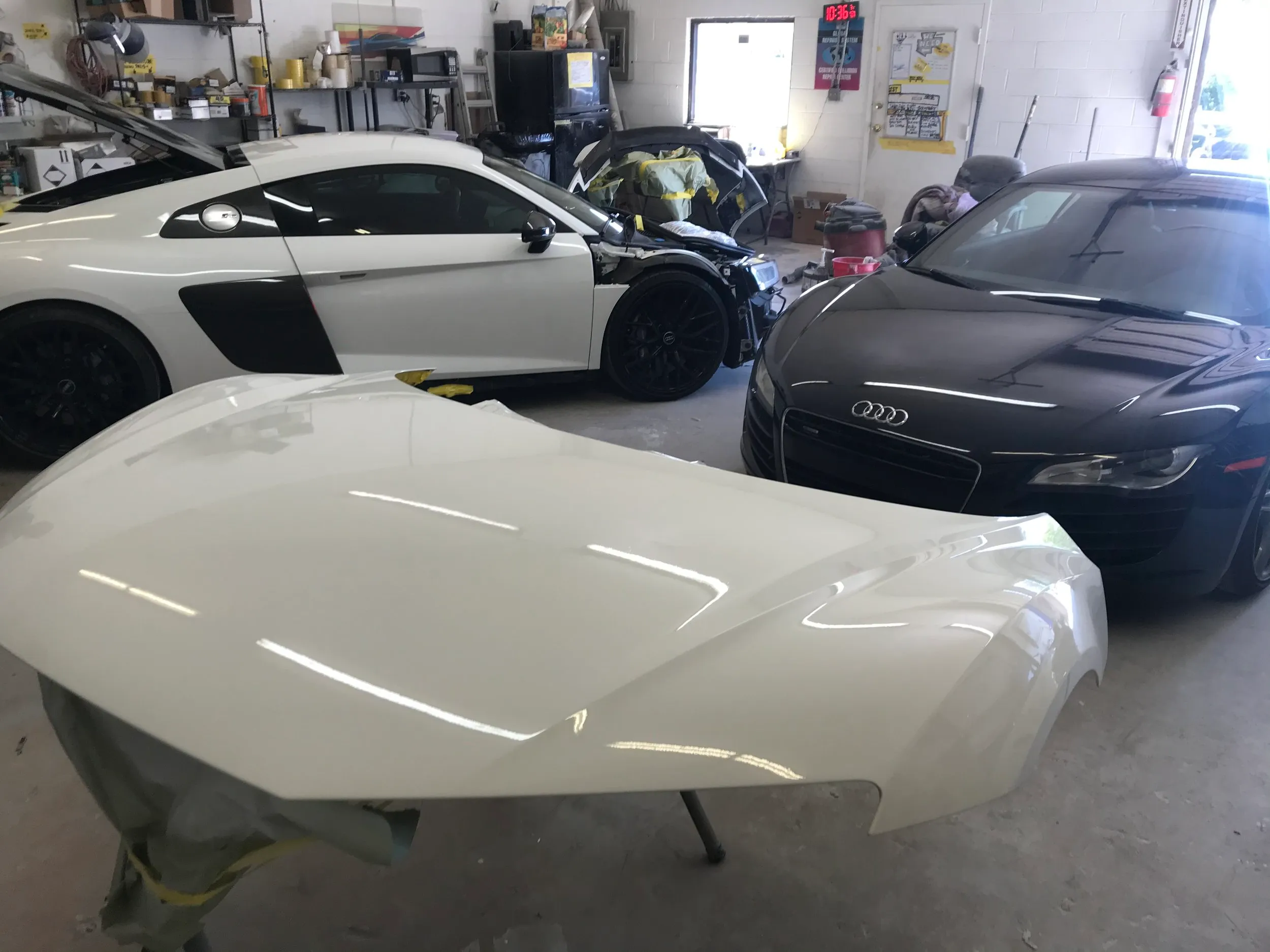 audi r8 hood ready for refit
