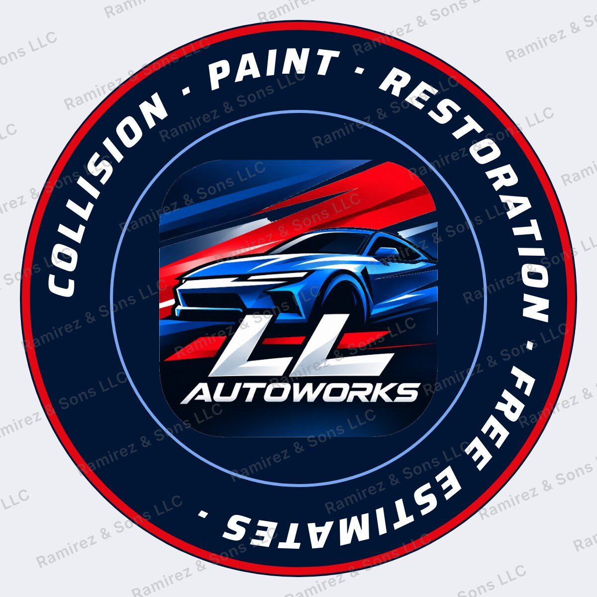 Round window decal, 12 in circle